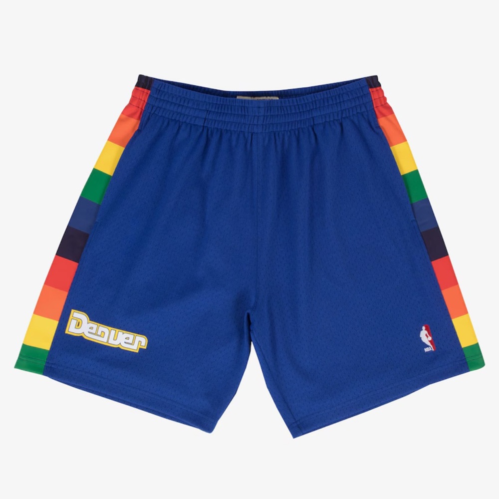 NWT - Mitchell & Ness Vintage Blue Denver Nuggets 1991/92 NBA Shorts, Size - L